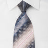 Daks Rhinestone Tie Pink Stripes & Silver Micro Squares On 