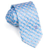 Daks Silk Neck Tie Blue & White Checks With Silver 
