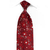 Daniel Hechter Men's Crystal Rhinestone Silk Necktie Floral On Burgundy - San-Dee