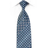 Daniel Hechter Men's Rhinestone Silk Necktie Geometric Checkered On Blue With Sparkles - San-Dee