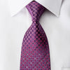 Daniel Hechter Rhinestone Necktie Trellis On Purple With Silver Sparkles - San-Dee