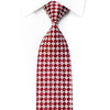 Daniel Hechter Rhinestone Silk Necktie Silver Burgundy Checkered With Sparkles - San-Dee