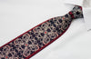Daniel Hechter Silk Crystal Rhinestone Necktie Damask Design On Dark Navy Blue - San-Dee