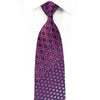 Elegance Men's Crystal Rhinestone Silk Necktie Purple Geometric On Navy With Purple Sparkles - San-Dee