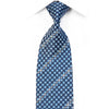 Elegance Rhinestone Silk Necktie Blue Checkered With Silver Sparkles - San-Dee