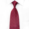Elle Homme Men's Crystal Rhinestone Necktie Burgundy Geometric Floral On Navy Silk With Sparkles - San-Dee