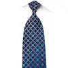 Elle Homme men's Crystal Silk Necktie Blue Trellis On Navy With Sparkling With Rhinestones - San-Dee