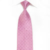 Elle Homme Men's Crystal Silk Tie Trellis On Pink With Silver Sparkles - San-Dee