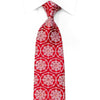 Franco Ferraro Rhinestone Tie Silver Medallions On Red - San-Dee