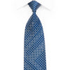 Geometric On Blue Rhinestone Silk Necktie - 1