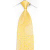 Geometric On Yellow Rhinestone Silk Necktie With Sparkles - 