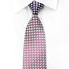 Giorgio Ferri Men’s Silk Rhinestone Necktie Silver Purple 