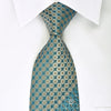Giorgio Ferri Rhinestone Necktie Geometric On Turquoise With