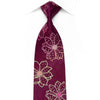 Grand Jour Men’s Crystal Rhinestone Silk Tie Floral On 