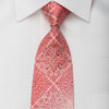 Grand Jour Mens Rhinestone Silk Necktie Arabesk On Pink With
