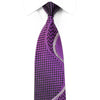Grand Jour Rhinestone Necktie Waves & Geometric On Purple - 