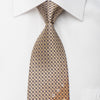 Grang Cia Rhinestone Necktie Blue Trellis On Golden Yellow 
