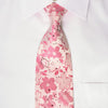 Grang Cia Rhinestone Necktie Pink Floral With Silver 