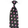 Grang Cia Rhinestone Silk Tie Floral On Black With Sparkles 