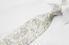 Grang Cia White Rhinestone Necktie Silver Floral Design On 