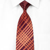 Guy Laroche Men’s Crystal Rhinestone Necktie Orange Striped 