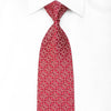 Guy Laroche Men’s Crystal Silk Tie Cartouche On Red With 