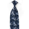 Indian Homme Mens Silk Necktie Floral Paisley On Blue 