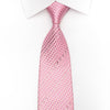 Indian Homme Men’s Silk Necktie Geometric On Pink Sparkling 