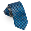 Indian Homme Mens Silk Rhinestone Necktie Blue Checks With 