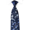 Indian Homme Rhinestone Necktie Butterflies & Curls On Blue 