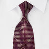 Indian Homme Rhinestone Tie Silver Micro Squares On Purple 