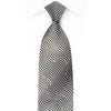 Indian Homme Silk Necktie Silver Black Waves With Crystal 