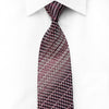 Indian Leaders Crystal Necktie Silver Navy Purple Geometric 