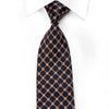 Indian Leaders Men’s Crystal Silk Necktie Orange Trellis On 