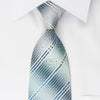 Indian Leaders Silk Tie Rhinestone Stripes On Blue Gray With