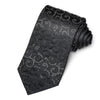 Lalanta Men’s Rhinestone Tie Jet Black Crystal Rhinestones 