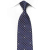 Lancetti Men’s Crystal Silk Necktie Blue Purple Checkered 