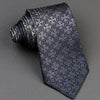 Lancetti Silk Neck Tie Silver Black Quatrefoil Pink Sparkles