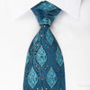 Lancetti Silk Rhinestone Necktie Anthemion Paisley On 