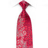 Leslie Vince Men’s Crystal Silk Necktie Silver Acanthus on 