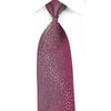 Louis Quatorze Men’s Crystal Rhinestone Silk Necktie Silver 