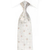 Louis Quatorze Men’s Crystal Silk Necktie Silver Geometric 