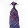Louis Quatorze Men’s Crystal Silk Tie Checkered & Striped On