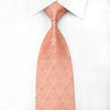 Louis Quatorze Mens Crystal Silk Tie Pink Medallions On Pink