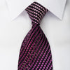 Louis Quatorze Silk Necktie Dots On Purple Sparkling With 