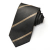 Men’s Black Rhinestone Silk Necktie Sparkling With Striped 