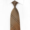 Metro City Men’s Crystal Silk Necktie Orange Geometric On 