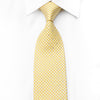 Metro City Men’s Crystal Silk Necktie Yellow Checkered With 
