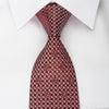 Metro City Rhinestone Silk Necktie Silver Trellis On 