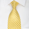 Metro City Silk Tie Green Dots On Yellow With Rhinestones - 